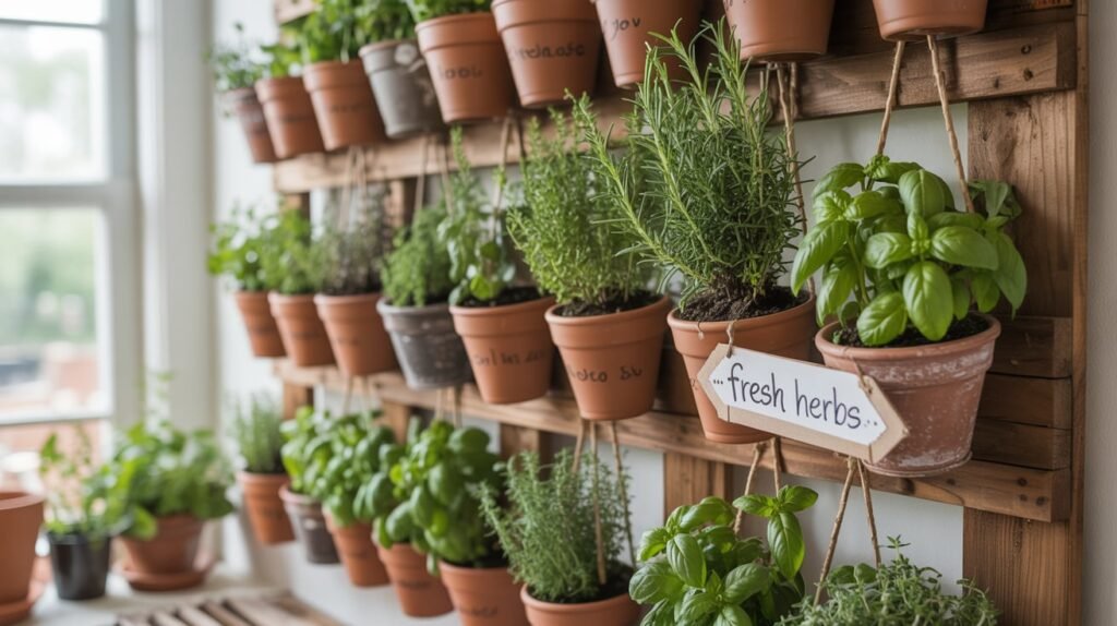 Kitchen Herb Wall DIY