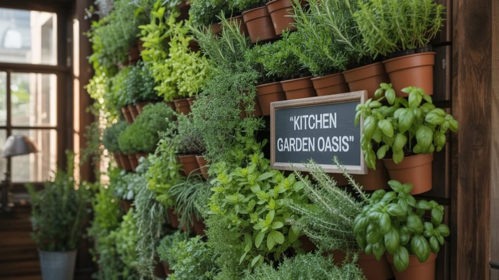 Kitchen Herb Wall DIY