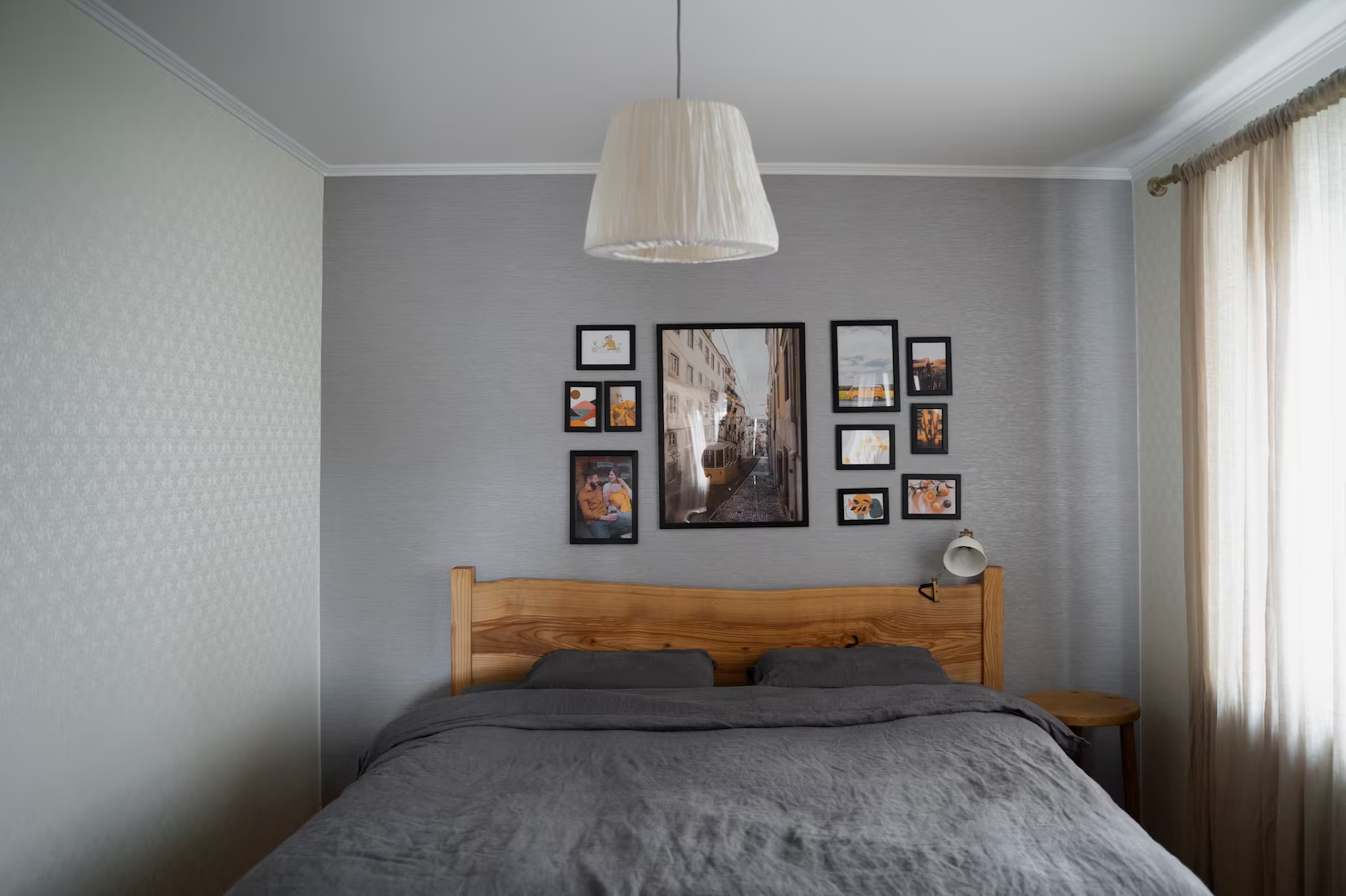 Bedroom design integrating functional wall art and storage ideas
