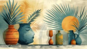 Modern painted living room wall