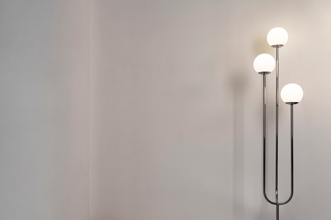 Stylish minimalist space with functional lighting as wall decor
