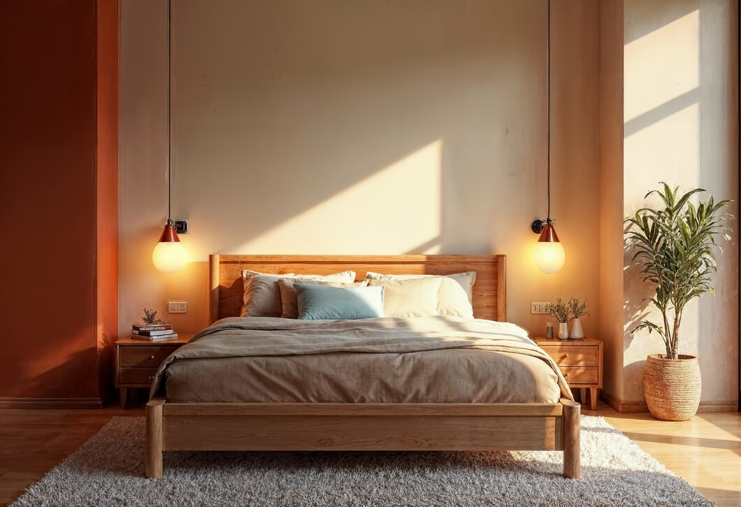 Bedroom with playful mix of vibrant colors